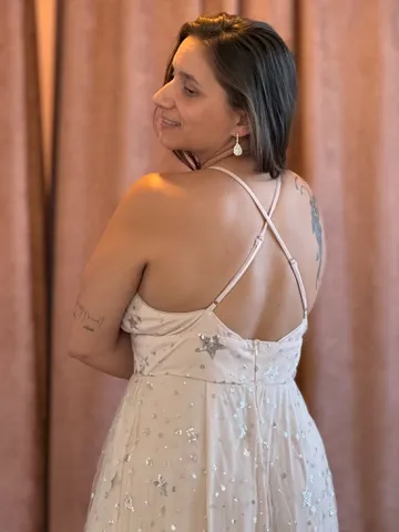 Vestido color piel con estrellas - - Imagen 4