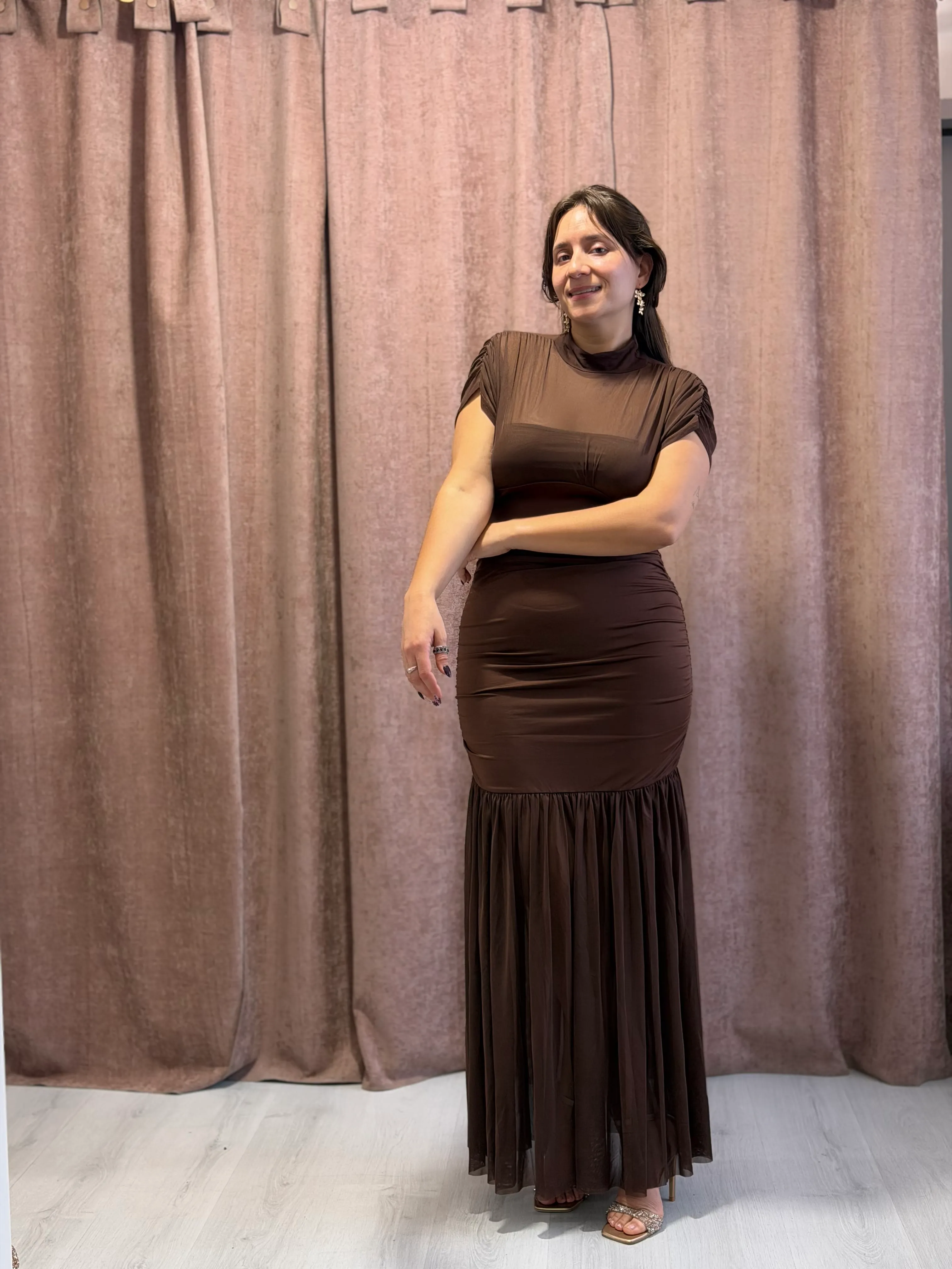 Vestido Cuello Tul - 126 - Imagen 1