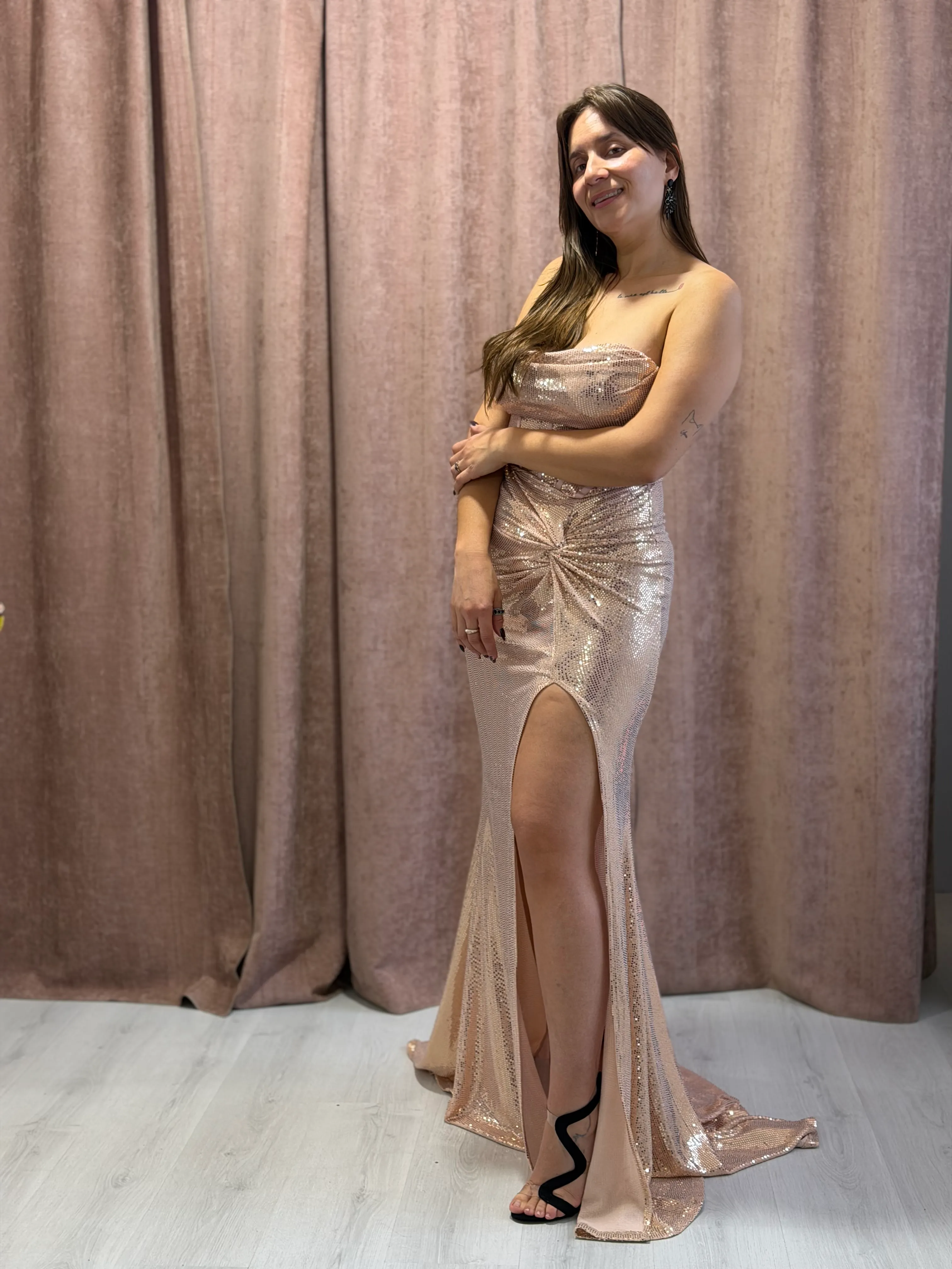 Vestido Largo Rosa - 021 - Imagen 2